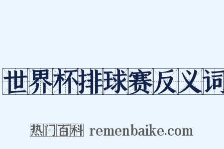 世界杯排球赛反义词是什么意思的图片